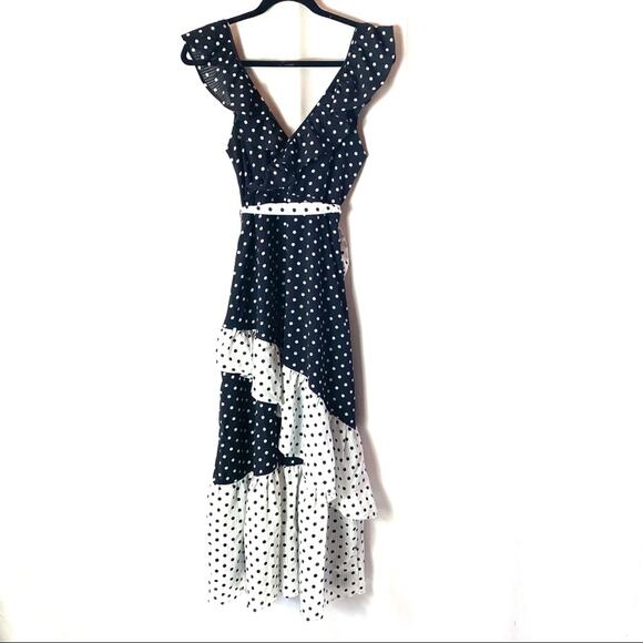 Q&A Los Angeles Polka Dot Midi Dress Size Small - Picture 6 of 8